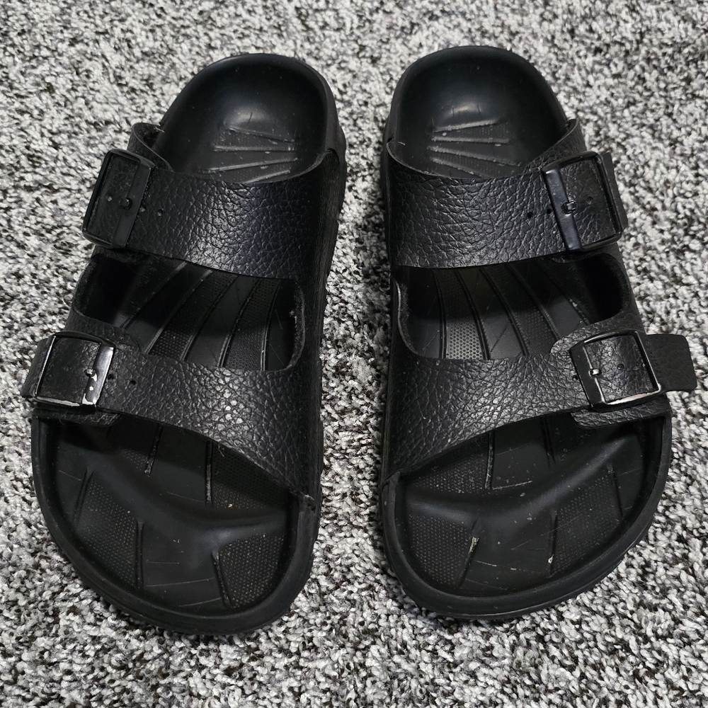 Birkenstock Birki's Pebble Grain Black Sandals - Picture 2 of 8